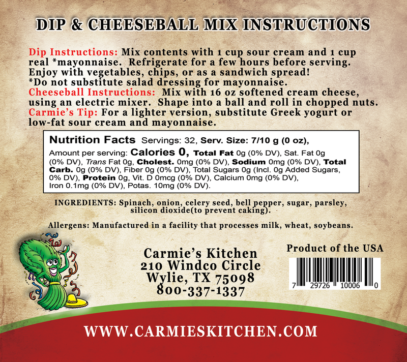 Fiest Spinach Dip Mix - Carmie's Kitchen