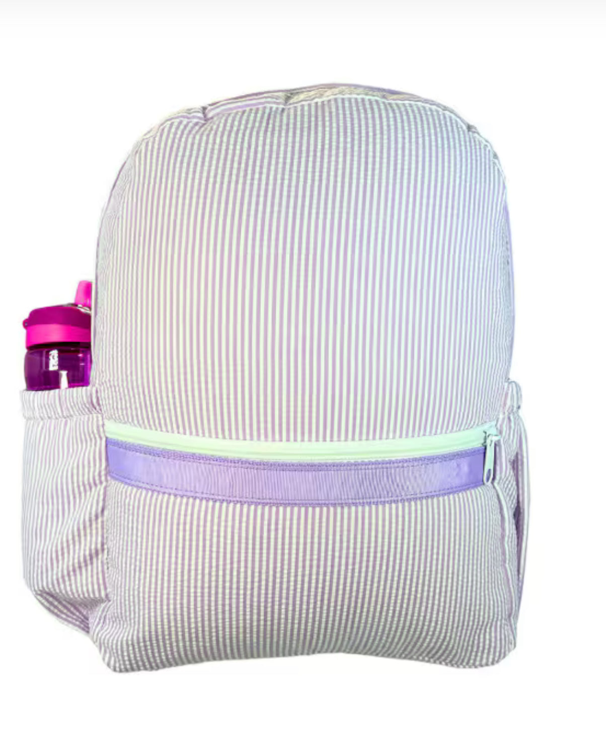 Lilac Seersucker Backpack
