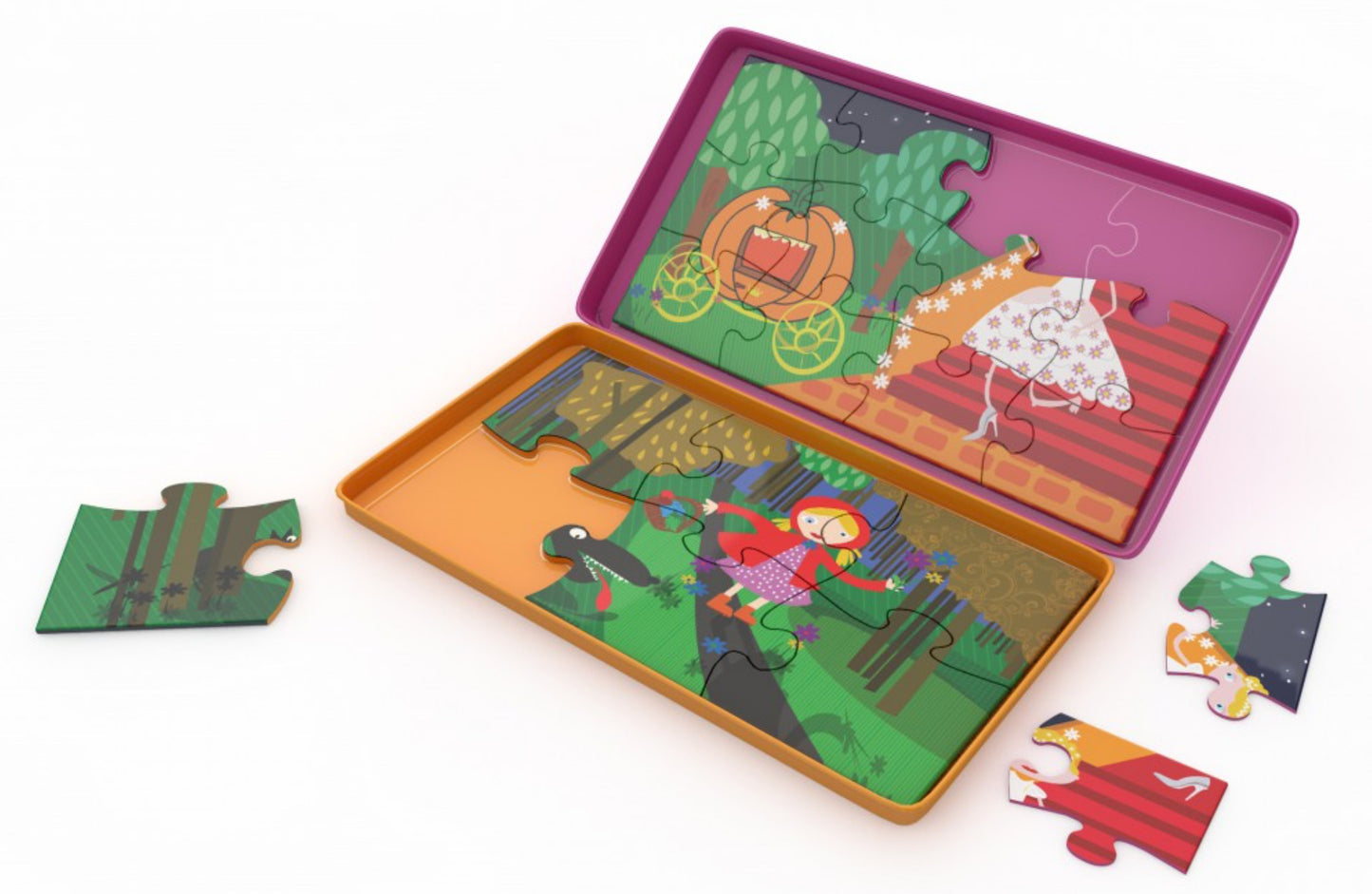 To Go Magnetic Red Riding Hood & Cinderella