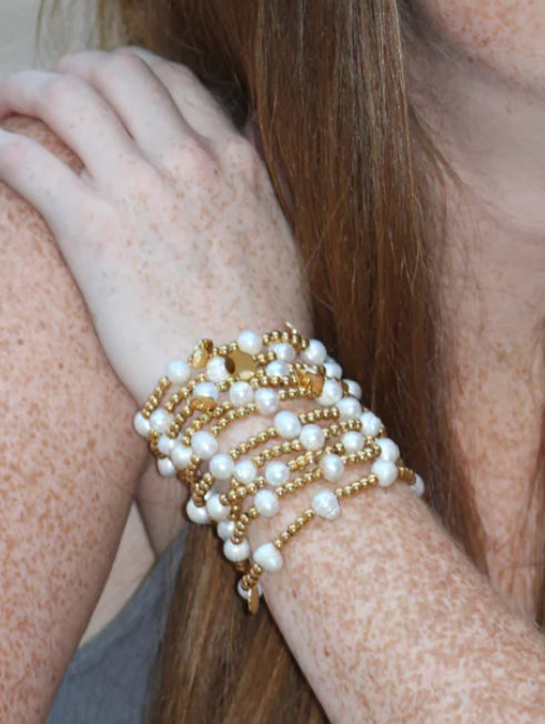 Freshwater Pearl Bracelet 8mm + 4mm