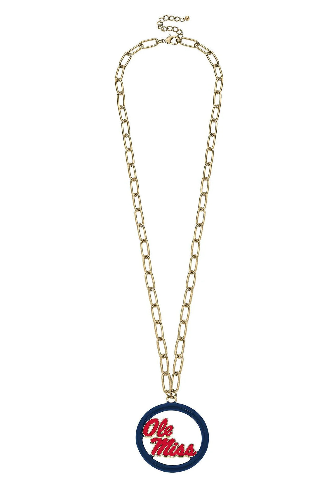 Ole Miss Rebels Logo Medallion 32” Necklace