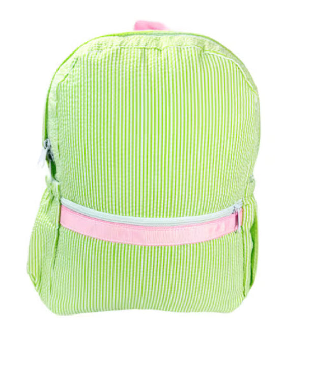 Sweet Pea Seersucker Backpack