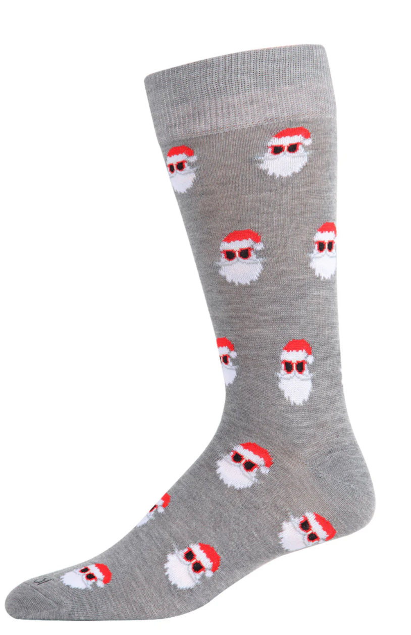 Santa Shades Men’s Holiday Crew Socks