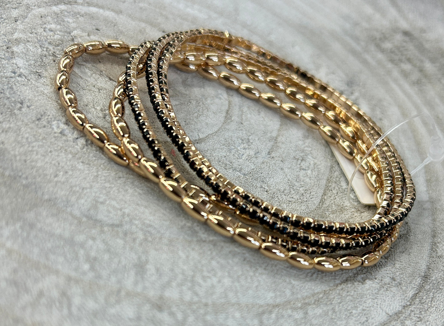 Black & Gold Bracelet Set