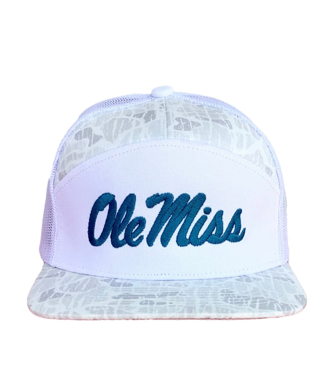 Ole Miss Script 7 Panel - Ghost Camo Vein Hat