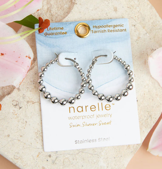Silver Bubble Hoop Earrings