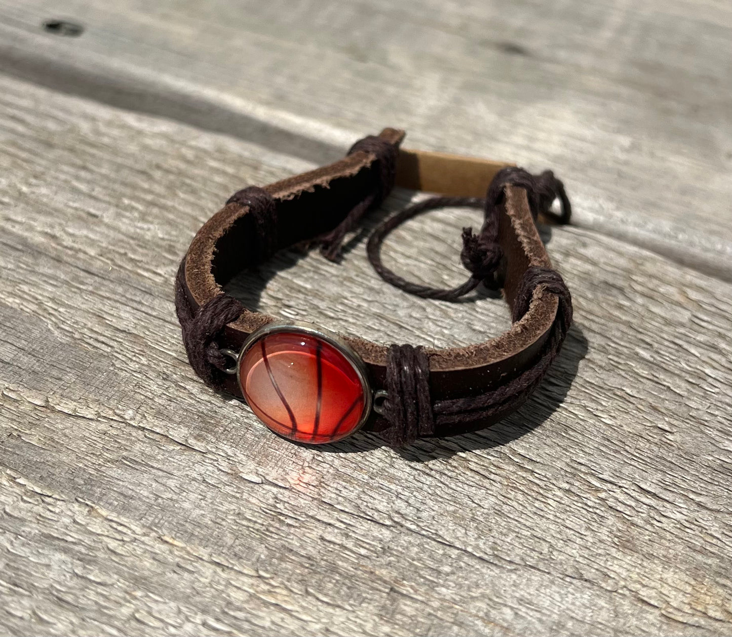 Basketball Leather Bracelet