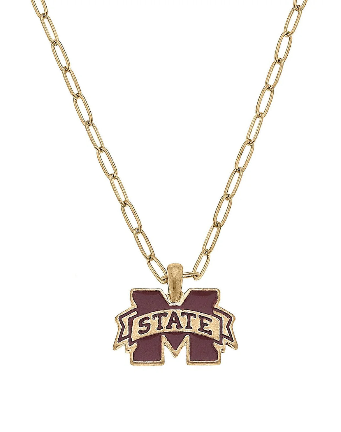 Mississippi State Bulldogs Pendant Necklace Maroon