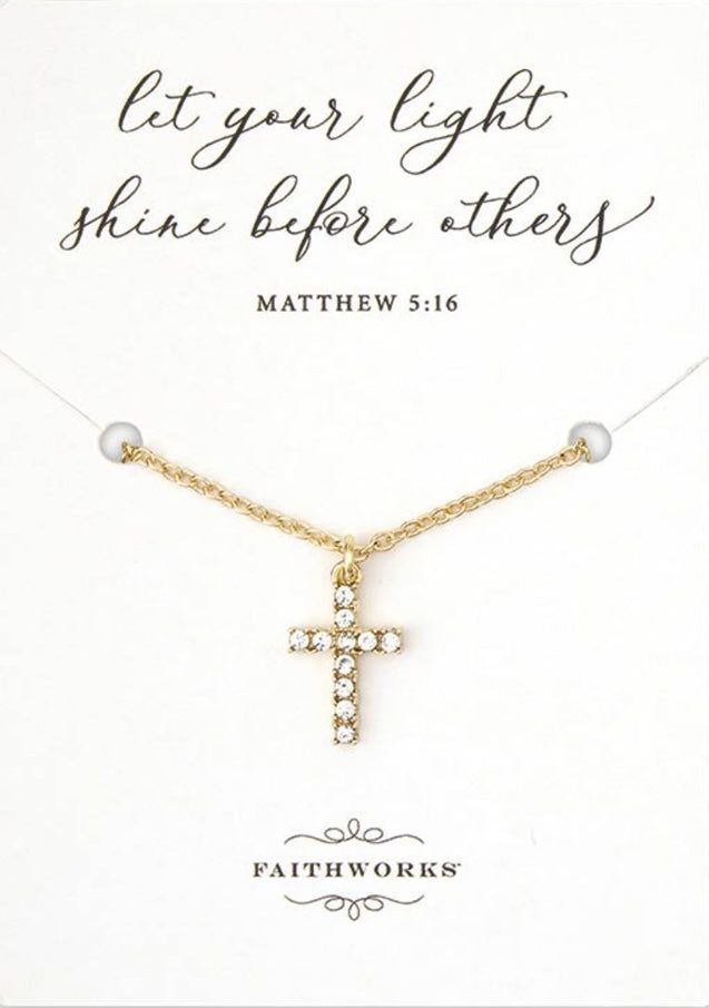 Dimond Cross Filled Necklace