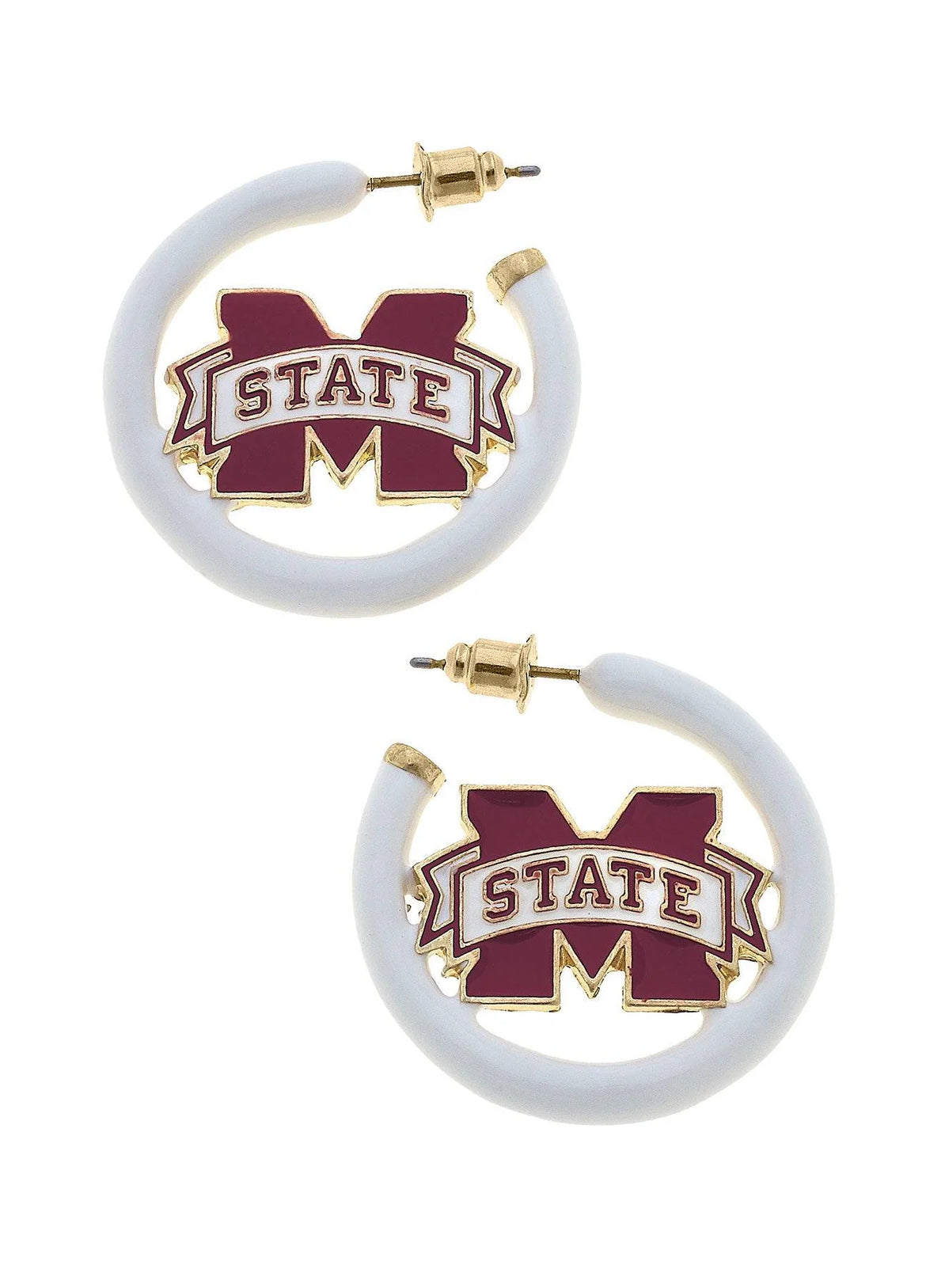 Mississippi State Bulldogs Logo Earrings