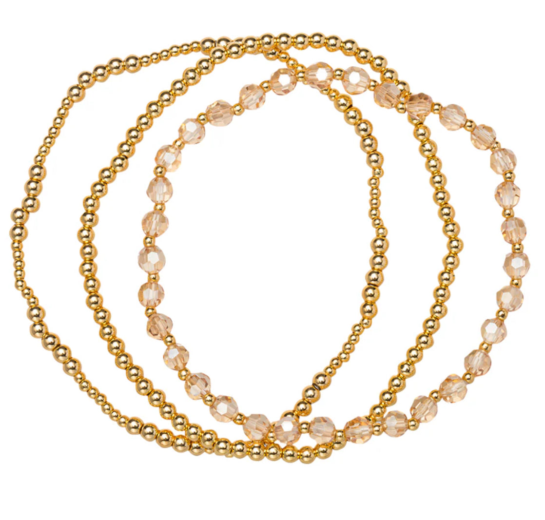 Gold Plated Birthday Month Bracelet Set