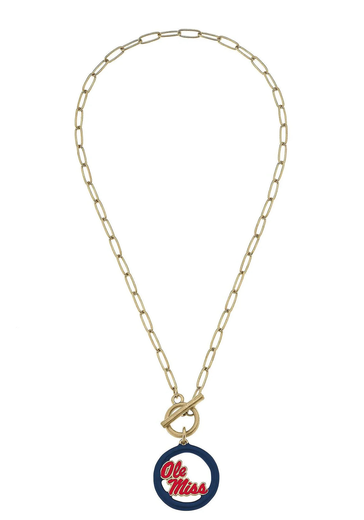 Ole Miss Rebels Logo T-Bar 16” Necklace