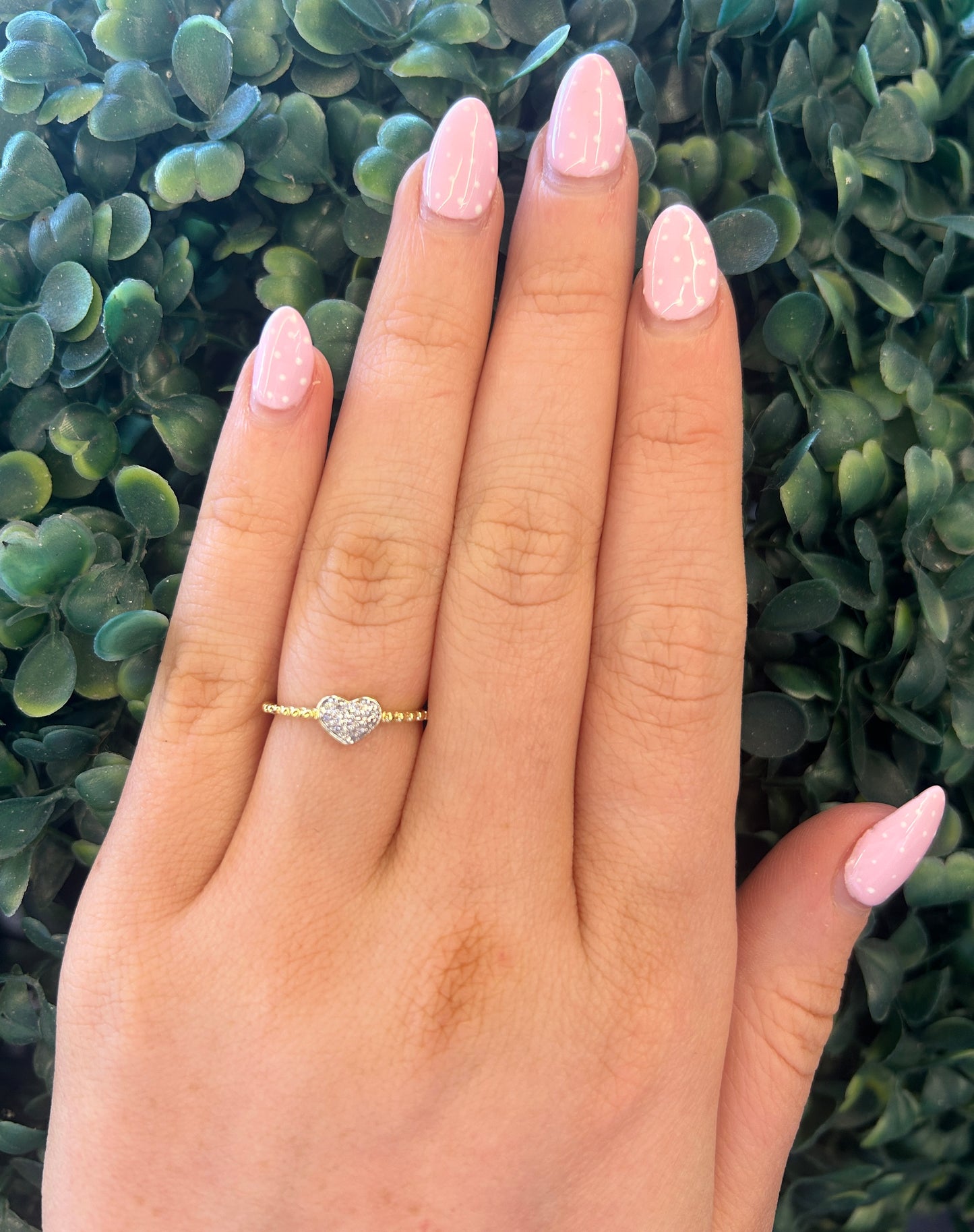 Mixed Heart Diamond Ring