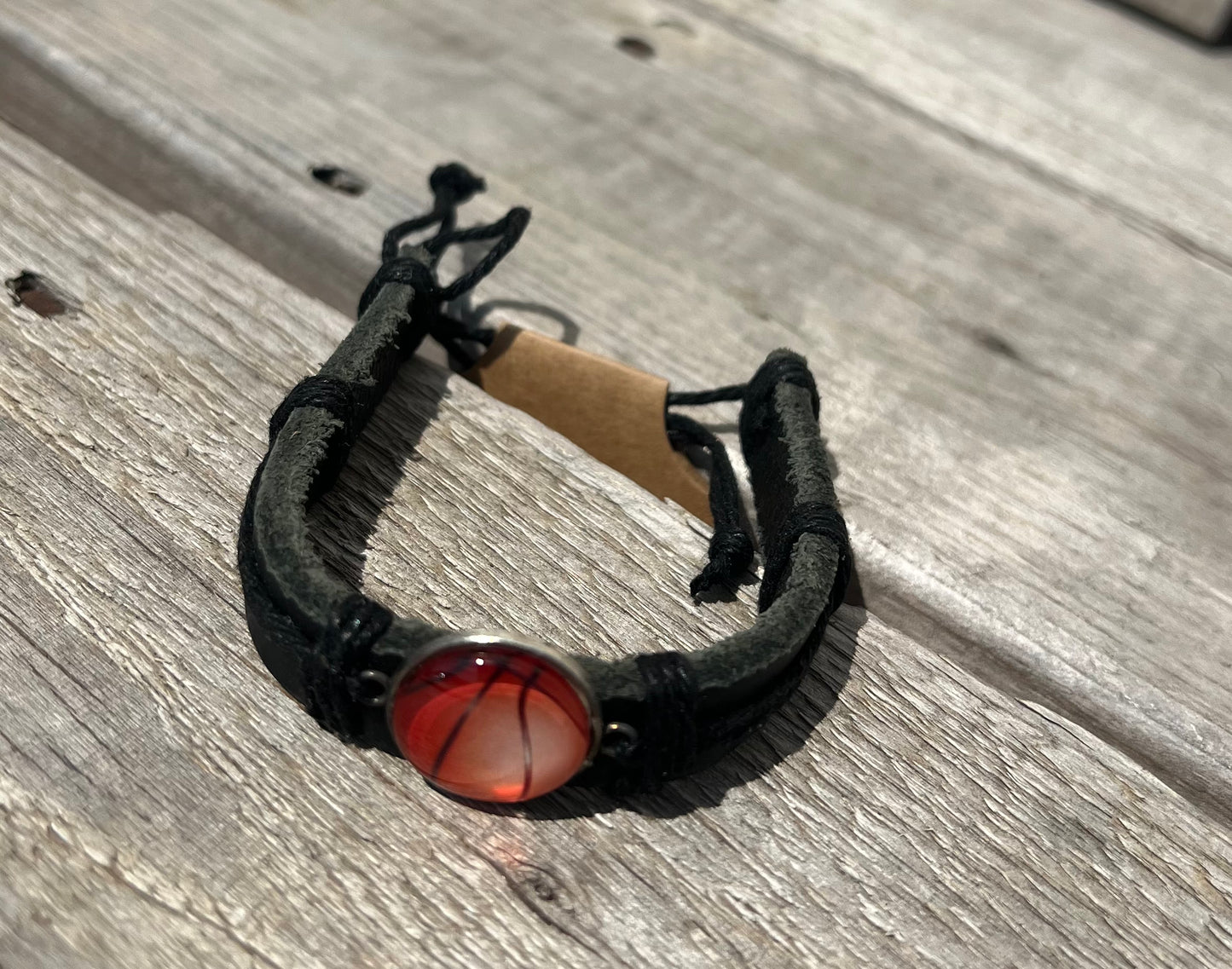 Basketball Leather Bracelet