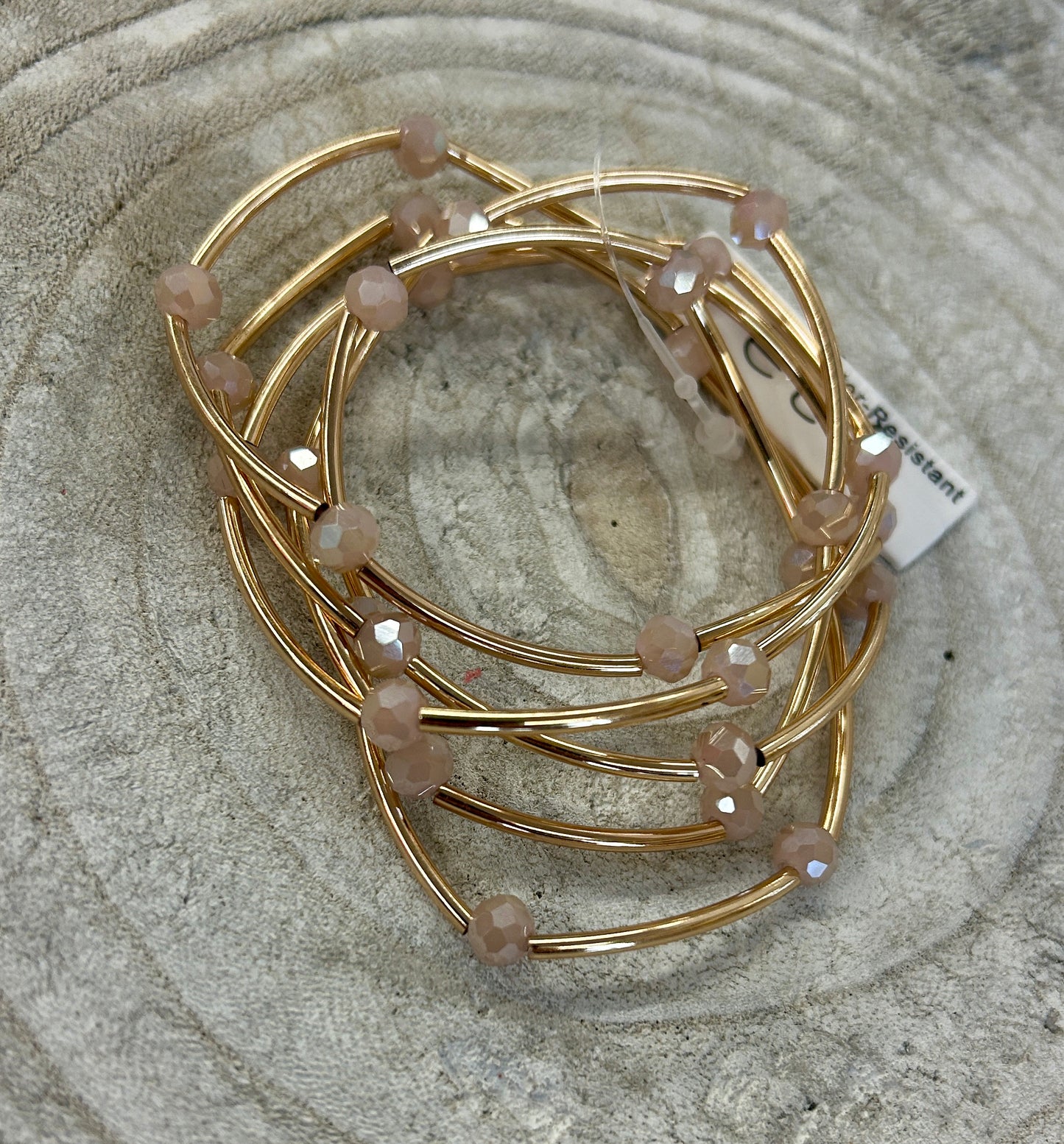 Pink & Gold Bracelet Set