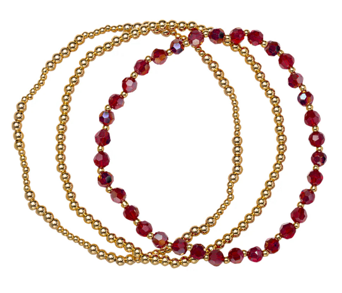 Gold Plated Birthday Month Bracelet Set