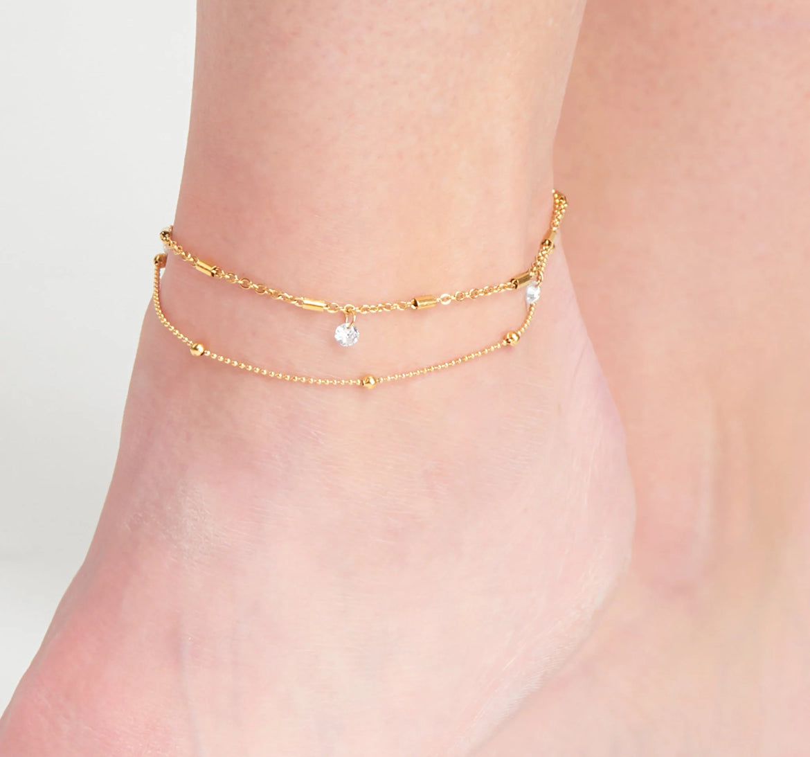 Dainty Multi Row Anklet