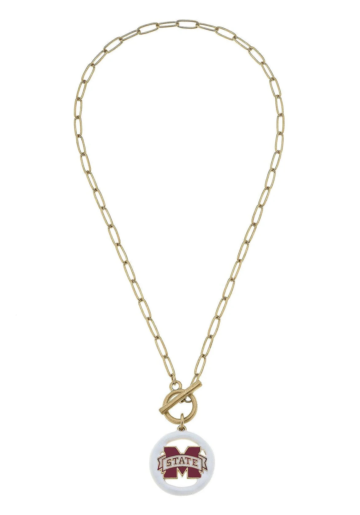 Mississippi State Bulldogs Logo T-Bar 16” Necklace