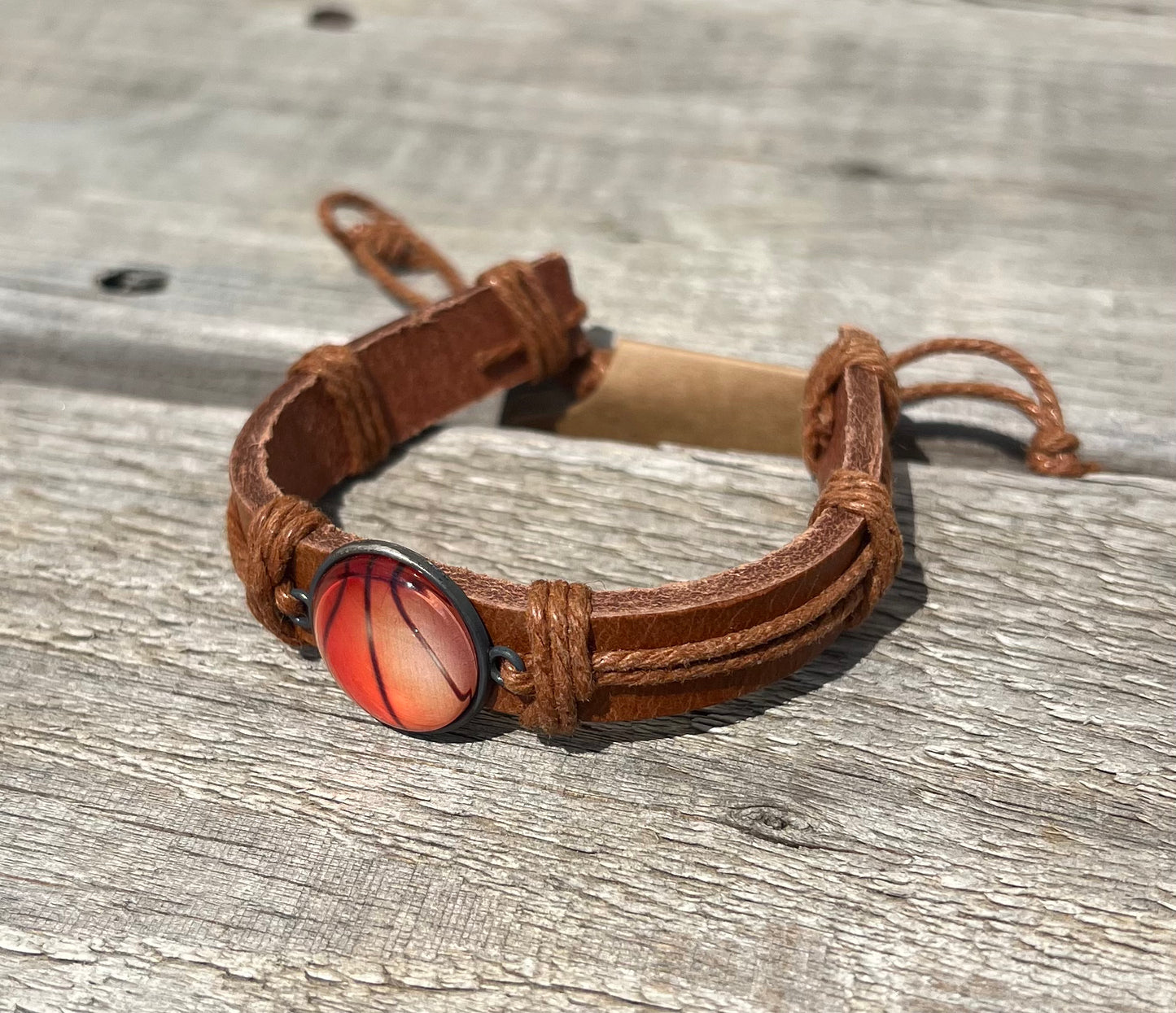 Basketball Leather Bracelet