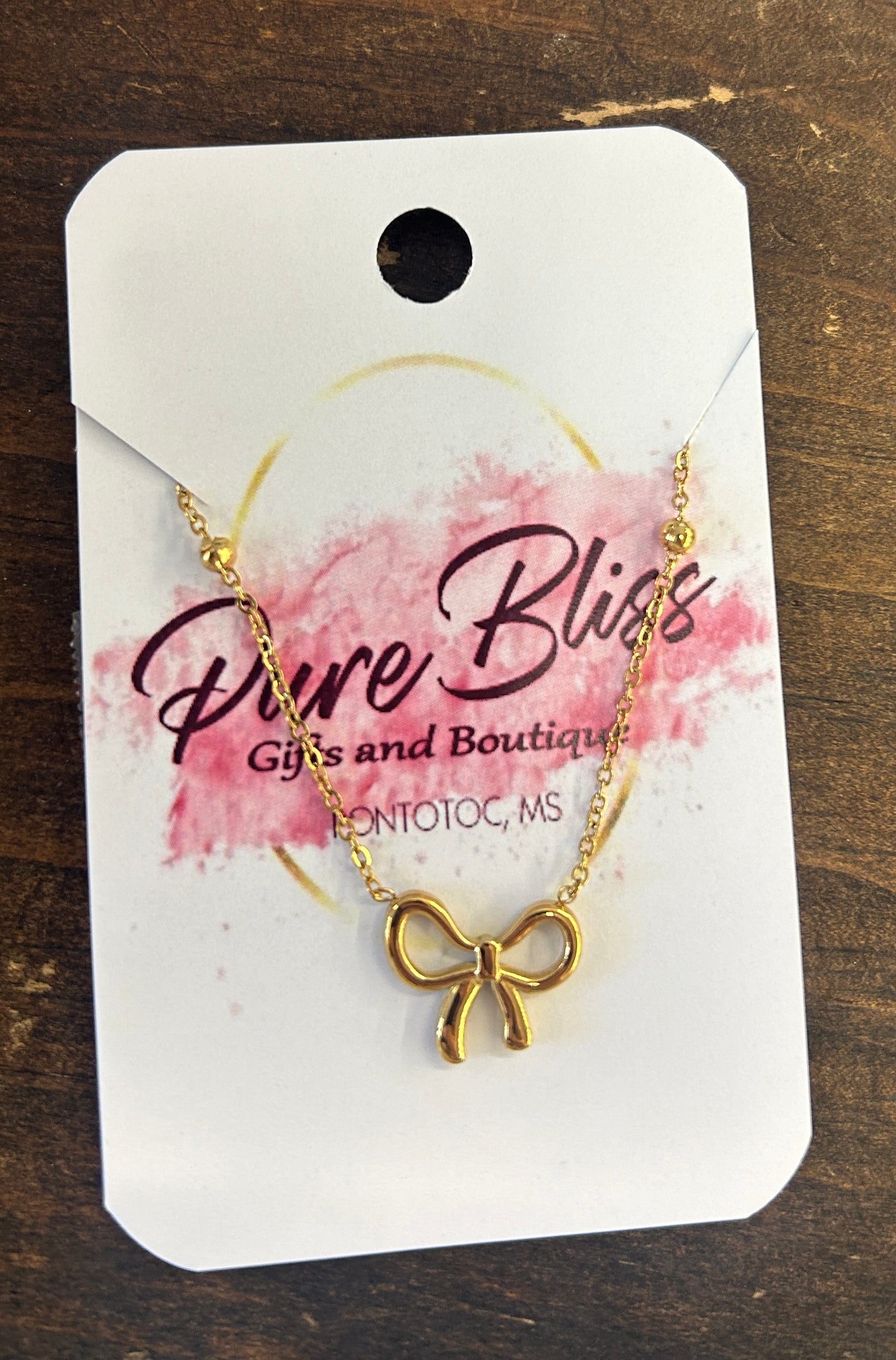 For The Love Of Bows Necklace