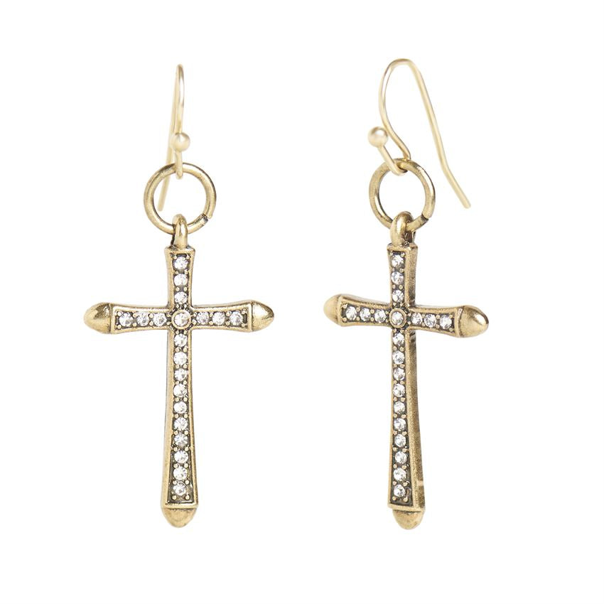 Dangle Cross with with Stones