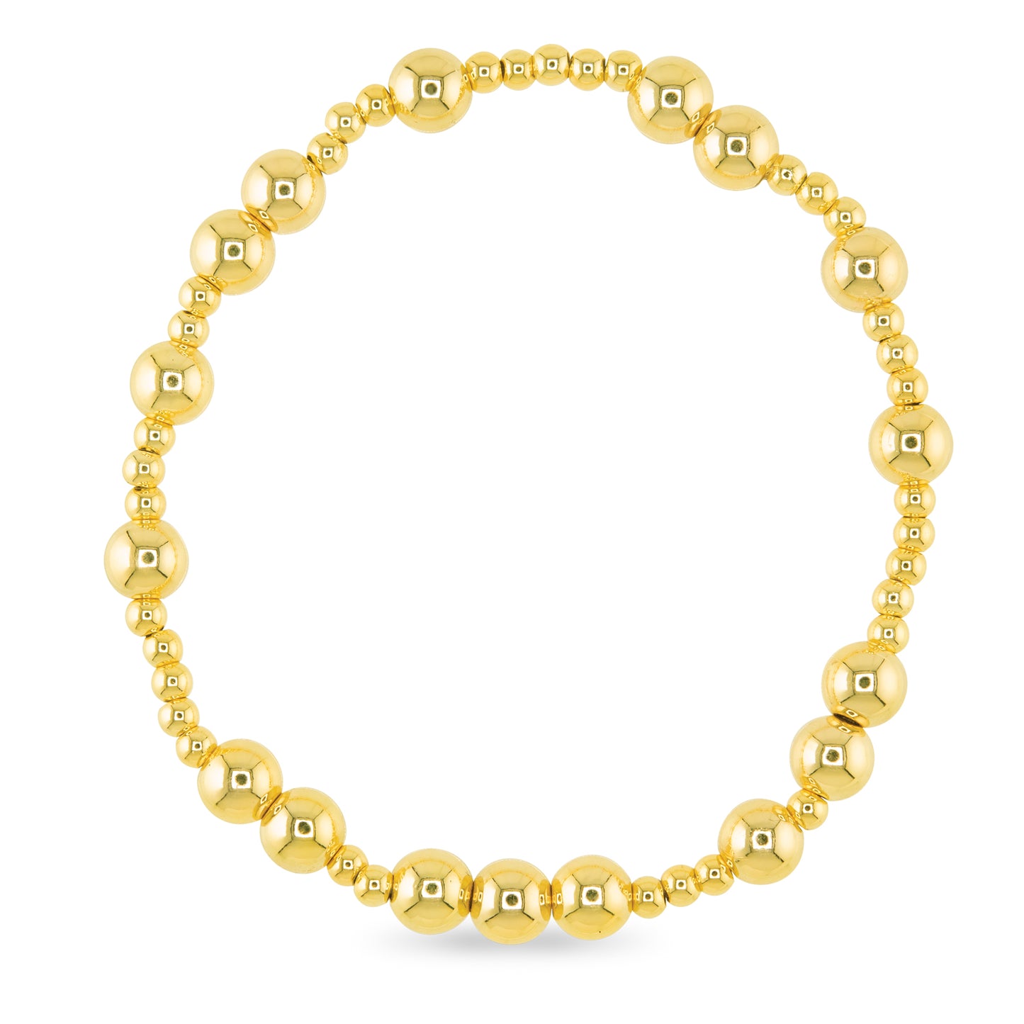 Gold Bead W/ Large Gold Beads Bracelet