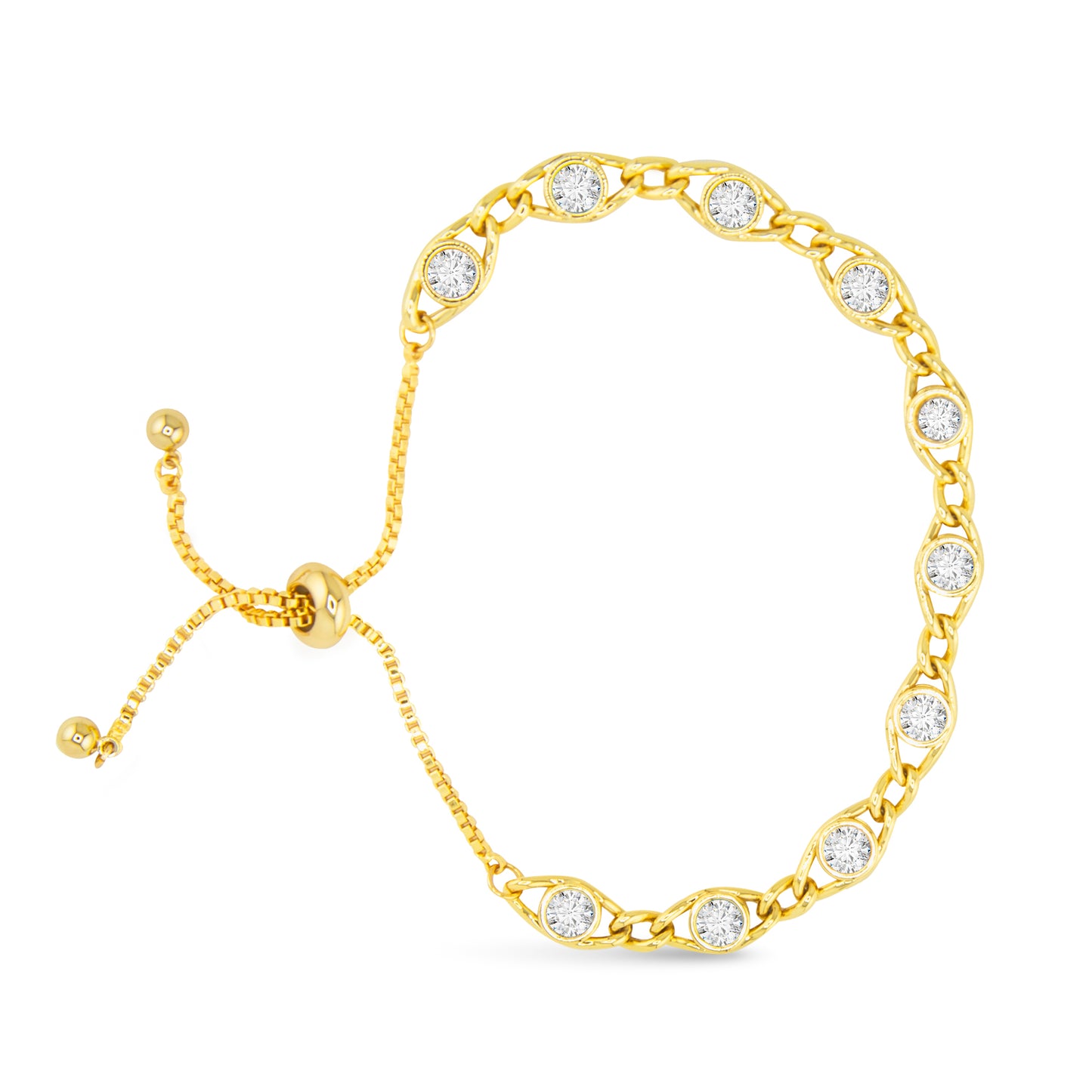 Gold Clear CZ Bracelet