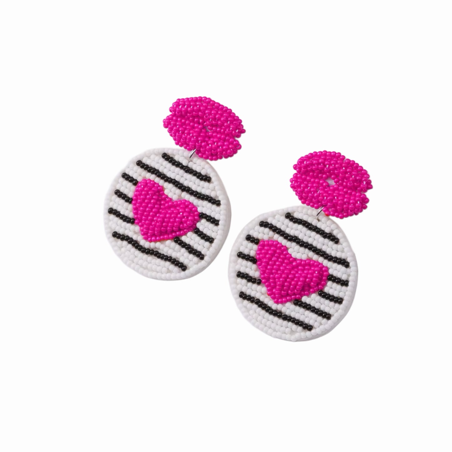 Kissy Lip Heart Earrings