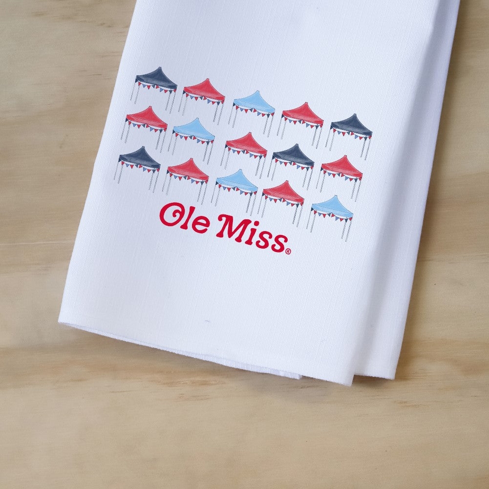 Ole Miss Tailgate Tents Tea Towel