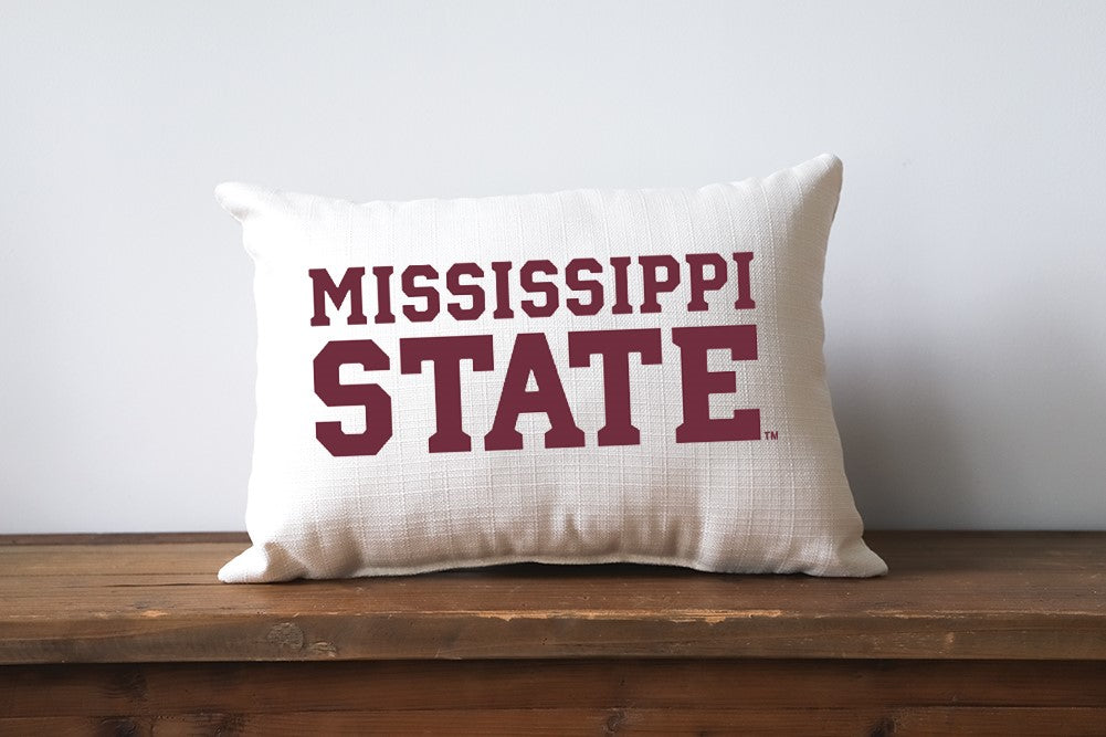 MS State Stacked Word Pillow