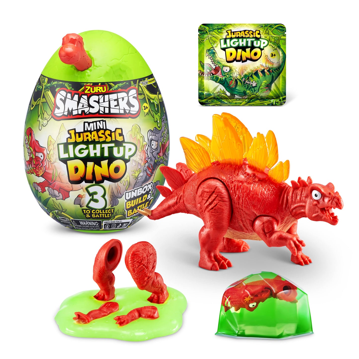 Zuru Smashers + Jurassic Mini Light Up Dino