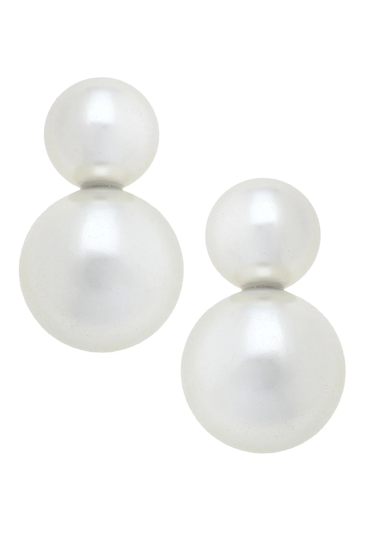 Larissa Double Pearl Statement Stud Earrings