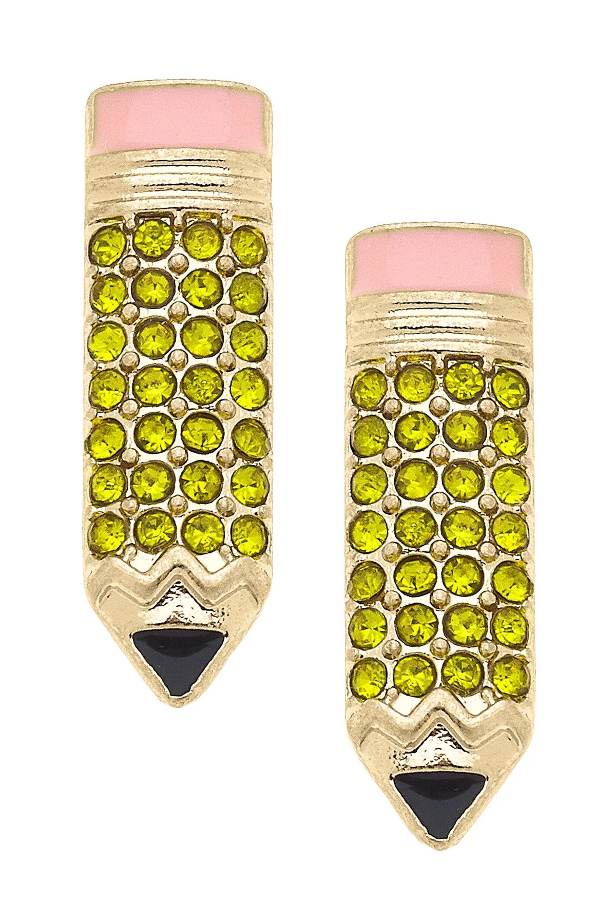 Enamel Pencil Stud Teacher Earrings