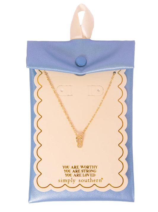 Gold Flip Flop Necklace