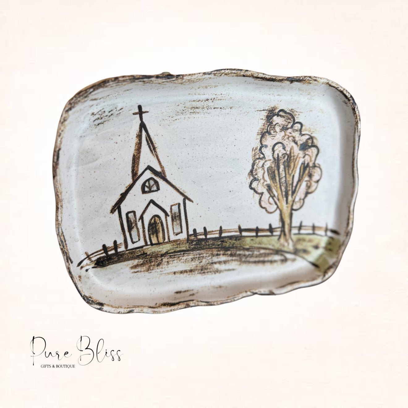 Reflection Church Plate Pottery