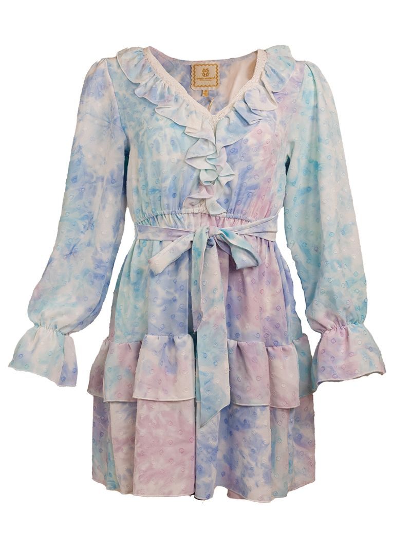 Tie dye Dress With Belt