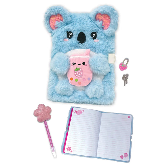 Koala Fuzzy Diary w/ Lock & Keys