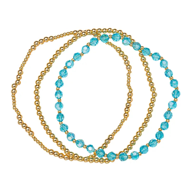 Gold Plated Birthday Month Bracelet Set