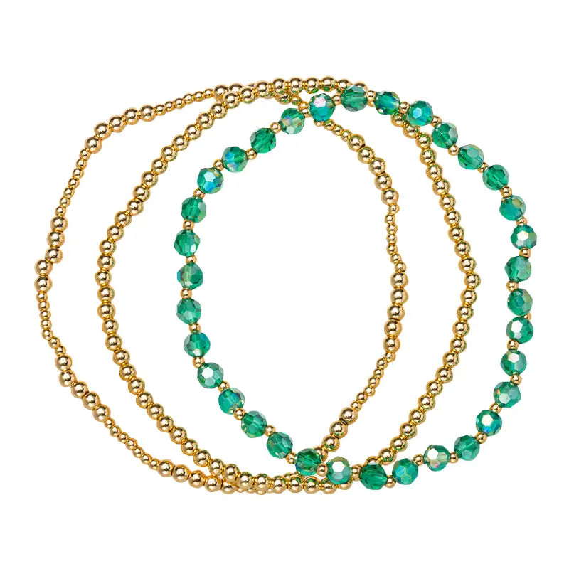 Gold Plated Birthday Month Bracelet Set