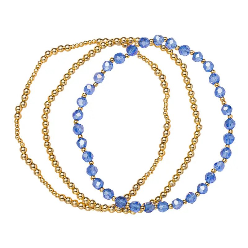 Gold Plated Birthday Month Bracelet Set
