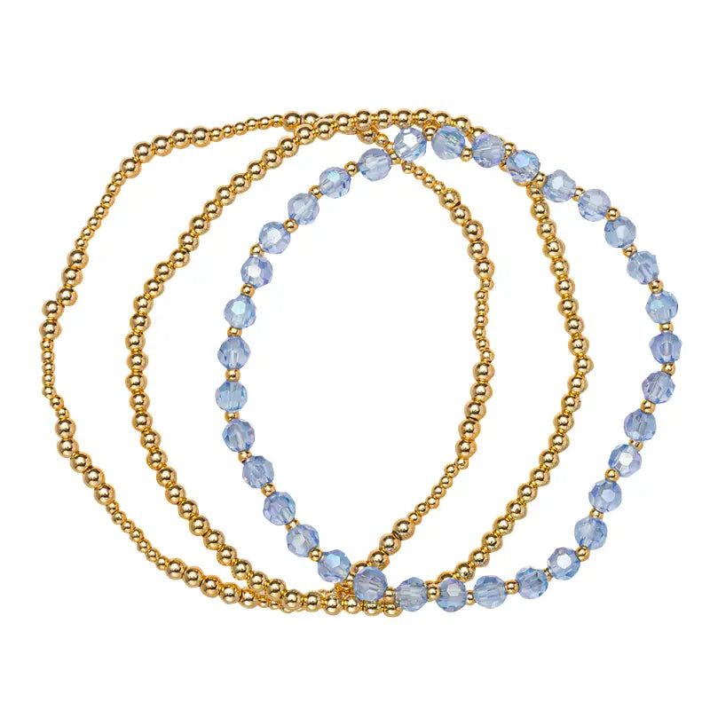 Gold Plated Birthday Month Bracelet Set