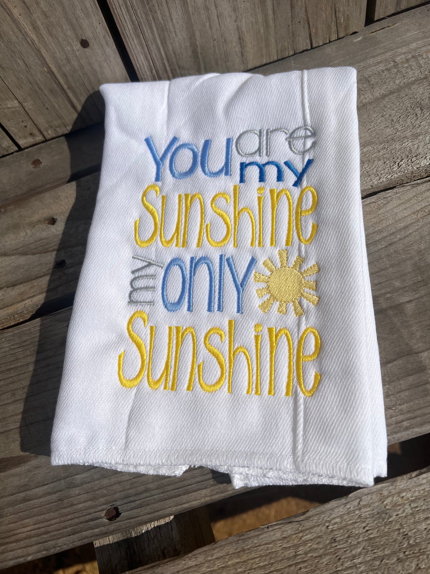You Are My Sunshine Burp Cloth
