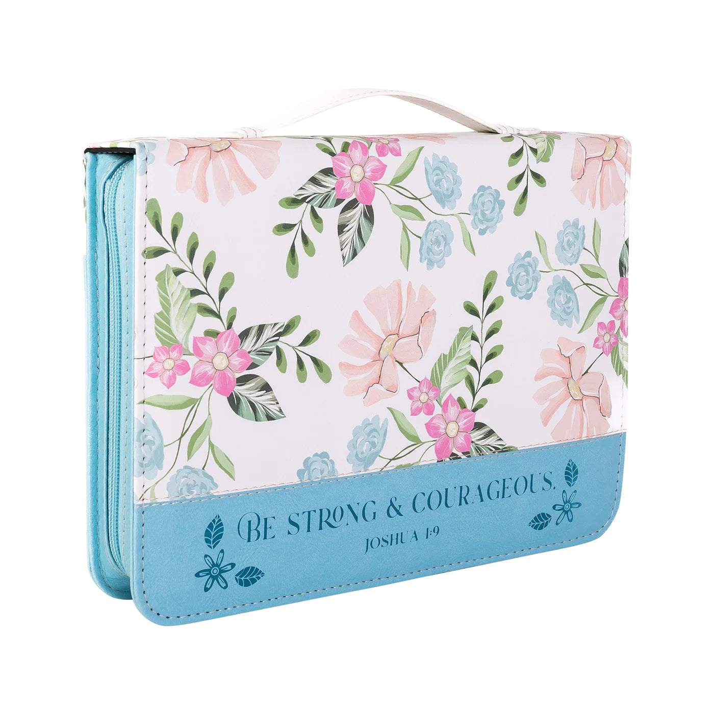 Floral Blue Bible Cover XXL