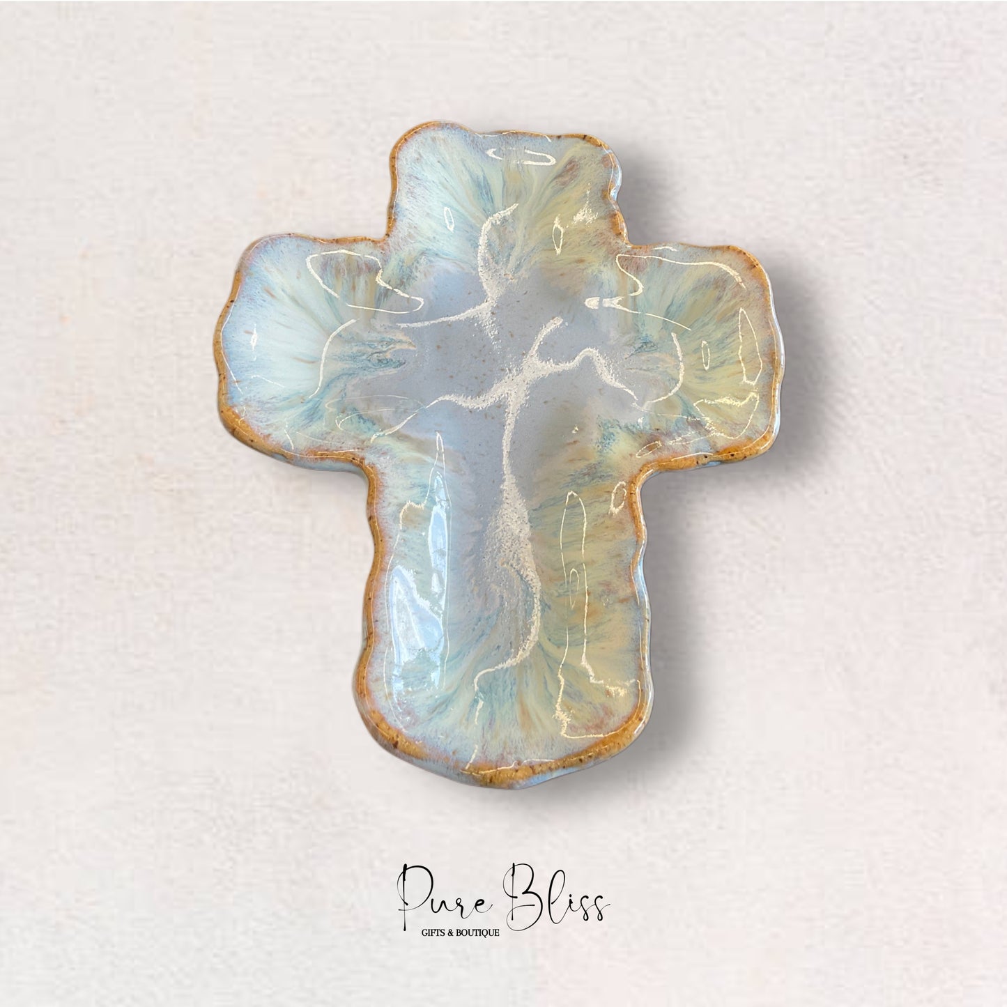 Blue Botanical Spring Cross Dish