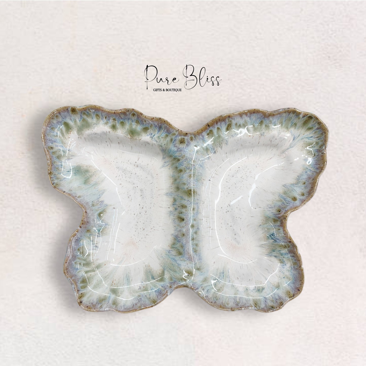 Botanical Butterfly Divided Bowl