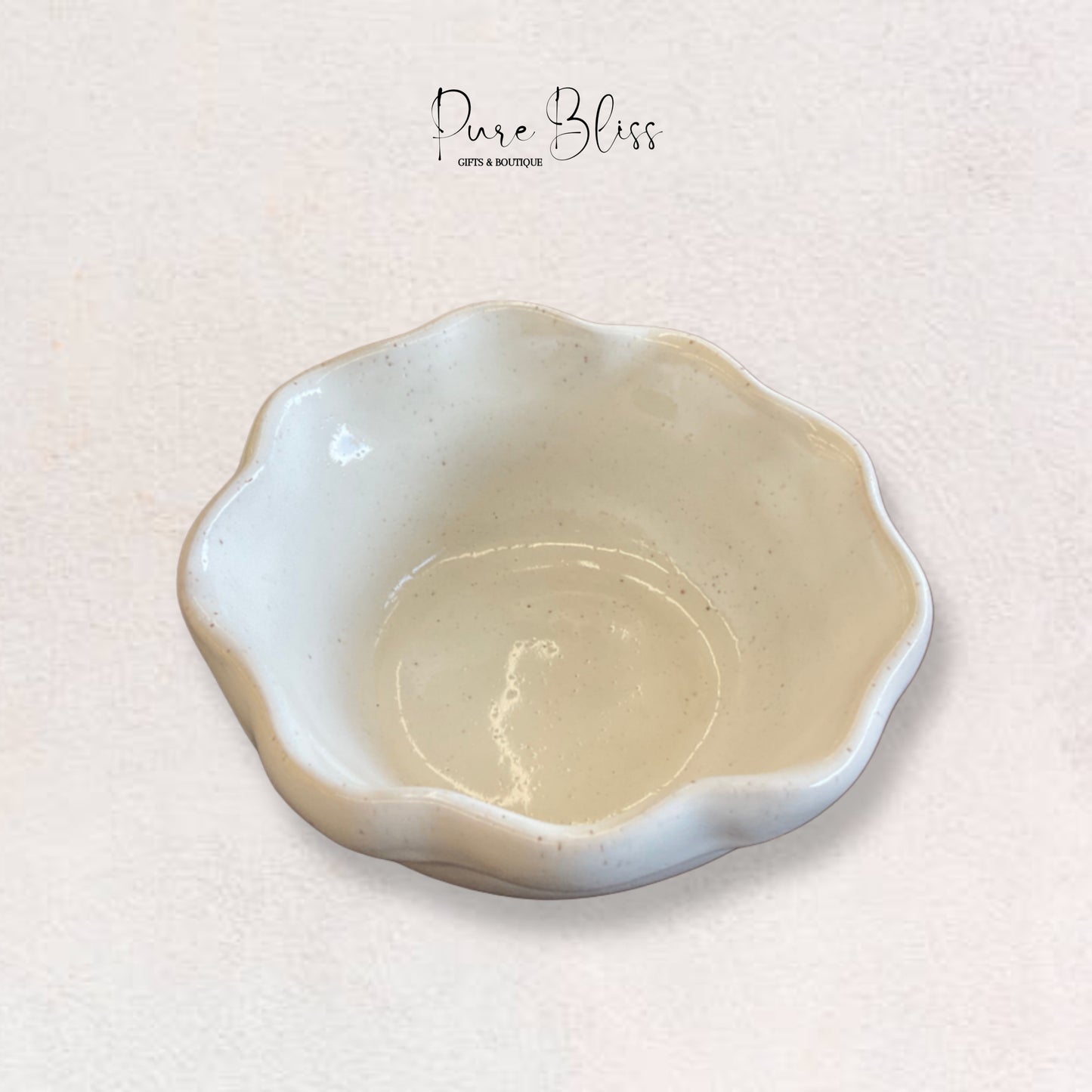 Eyelet White Springtime Salsa Bowl