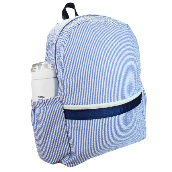 Bluebonnet Seersucker Backpack