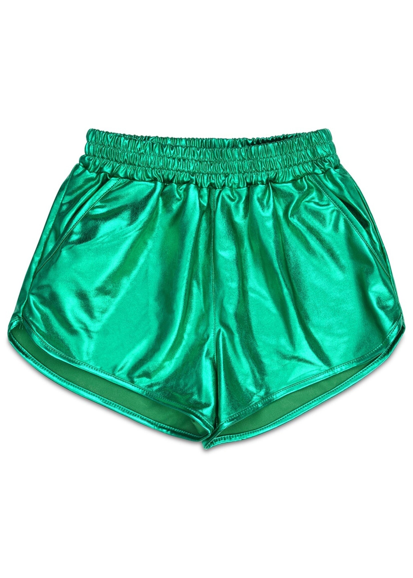 Green Metallic Shorts