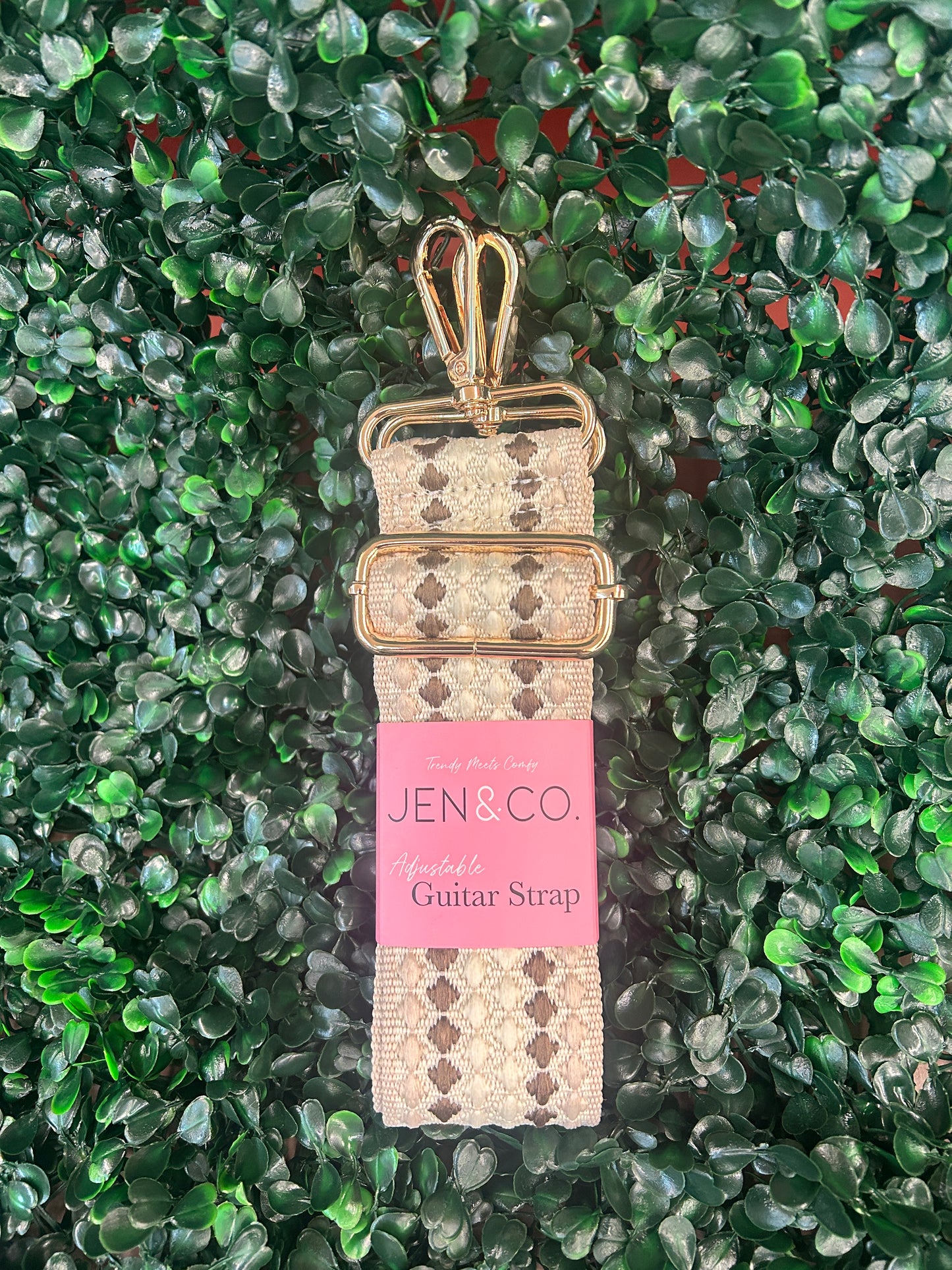 Dot - Multi Beige Guitar Strap