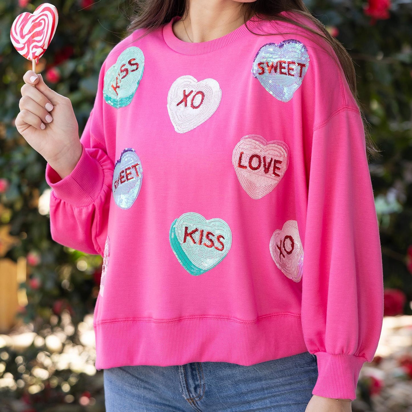 Millie Sweatshirt + Candy Hearts
